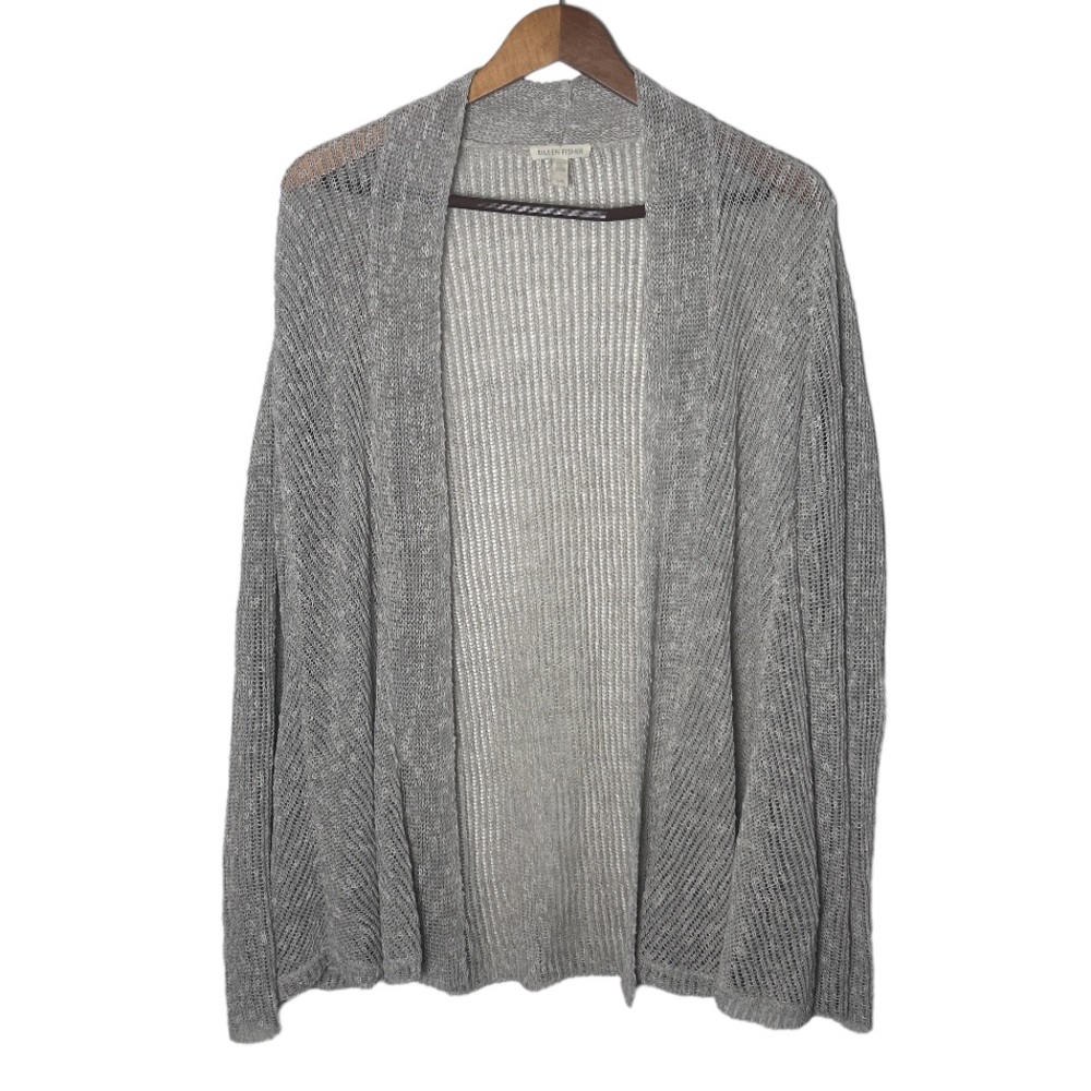 Eileen Fisher Open knit Open Front Cardigan Size L